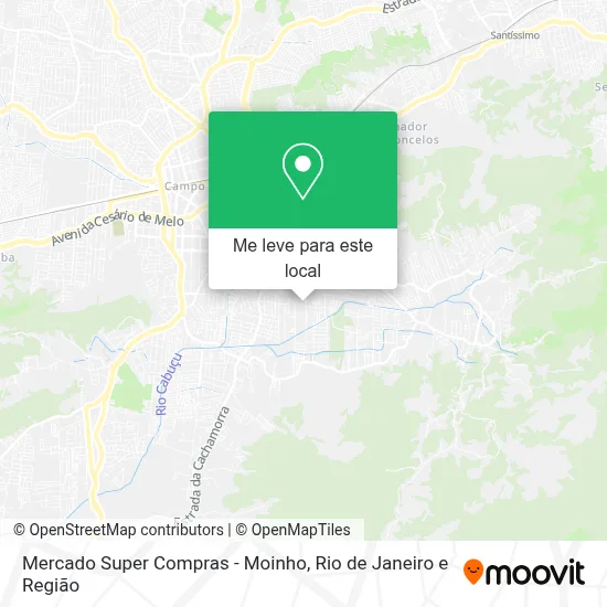 Mercado Super Compras - Moinho mapa