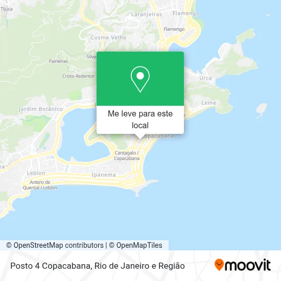 Posto 4 Copacabana mapa