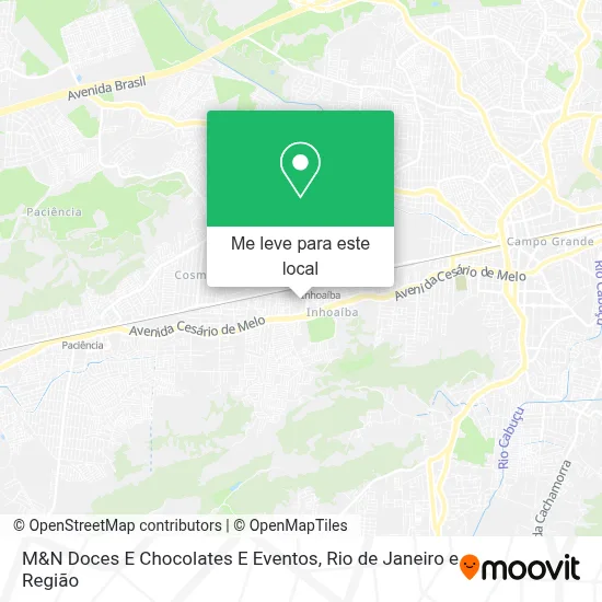 M&N Doces E Chocolates E Eventos mapa