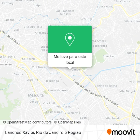 Lanches Xavier mapa