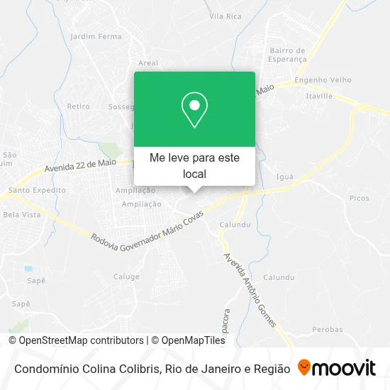 Condomínio Colina Colibris mapa