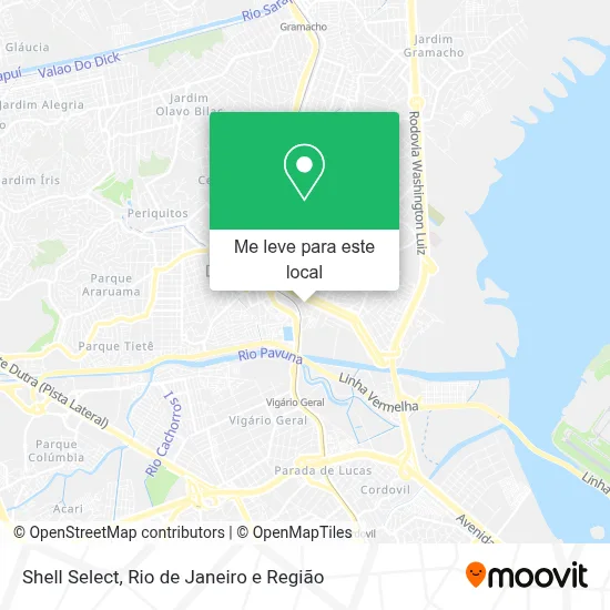 Shell Select mapa