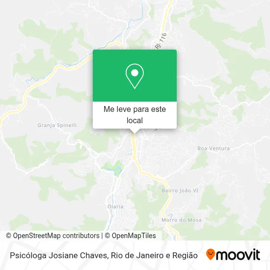 Psicóloga Josiane Chaves mapa