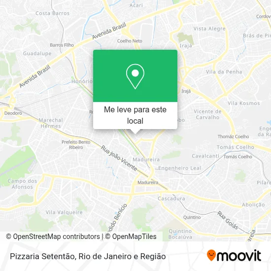 Pizzaria Setentão mapa