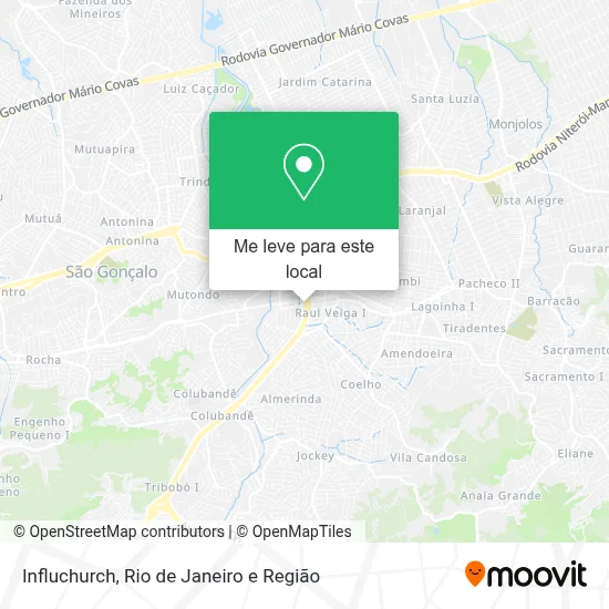 Influchurch mapa
