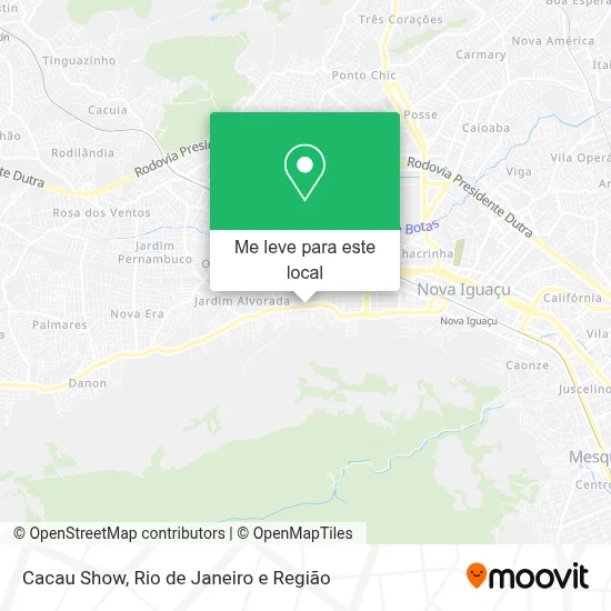 Cacau Show mapa