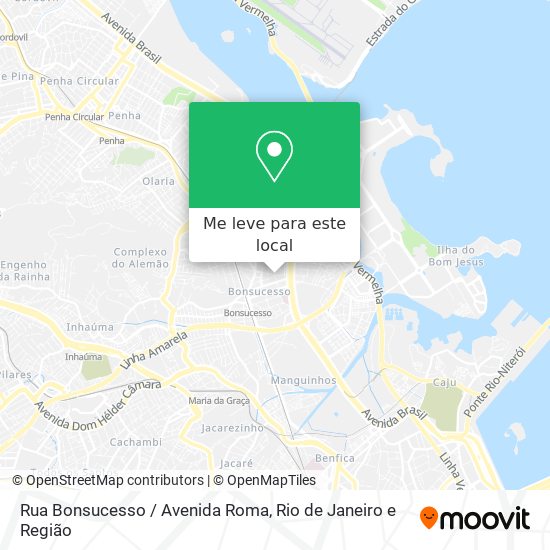 Rua Bonsucesso / Avenida Roma mapa