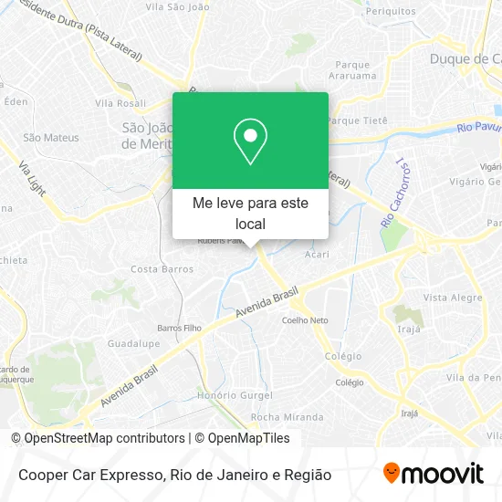Cooper Car Expresso mapa