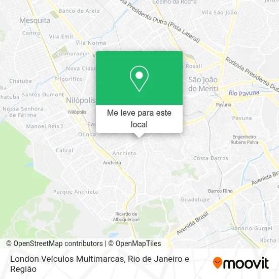 London Veículos Multimarcas mapa