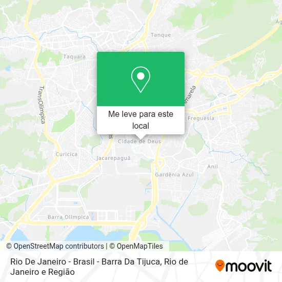Rio De Janeiro - Brasil - Barra Da Tijuca mapa