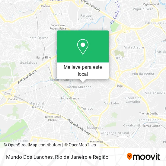 Mundo Dos Lanches mapa
