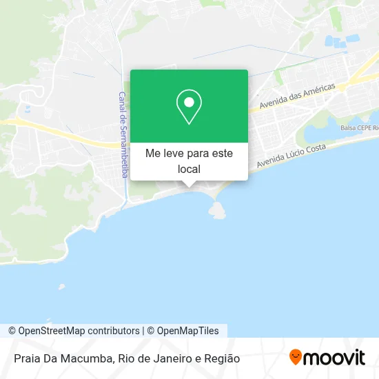 Praia Da Macumba mapa
