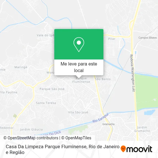 Casa Da Limpeza Parque Fluminense mapa