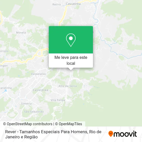 Rever - Tamanhos Especiais Para Homens mapa
