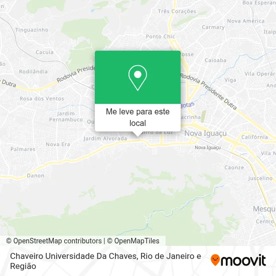 Chaveiro Universidade Da Chaves mapa