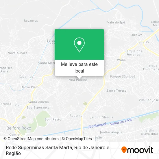 Rede Superminas Santa Marta mapa