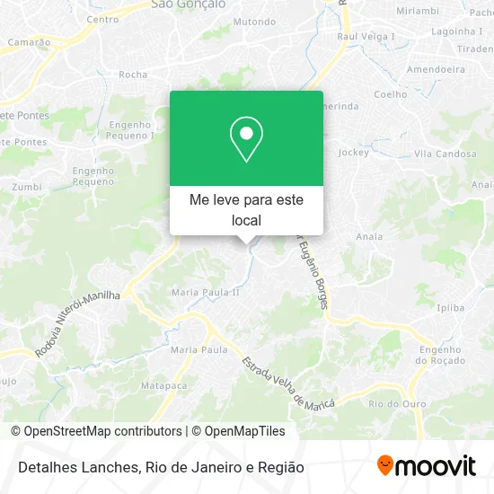 Detalhes Lanches mapa