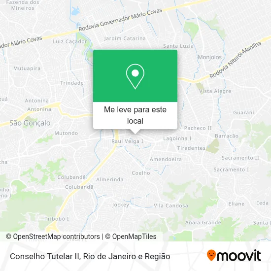 Conselho Tutelar II mapa