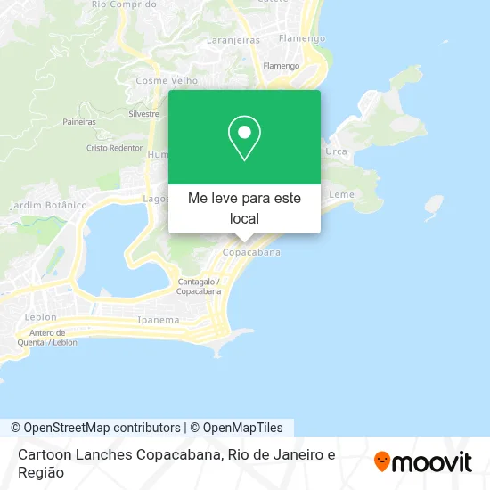 Cartoon Lanches Copacabana mapa