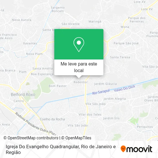 Igreja Do Evangelho Quadrangular mapa