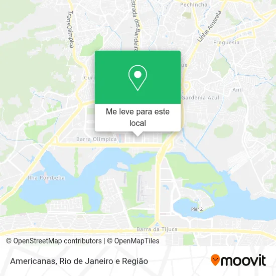 Americanas mapa