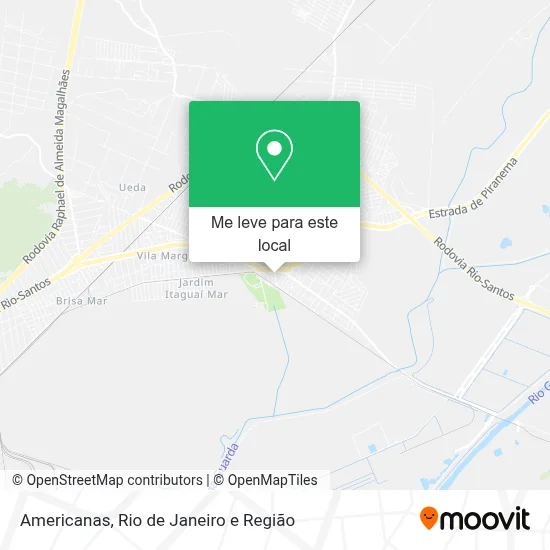 Americanas mapa