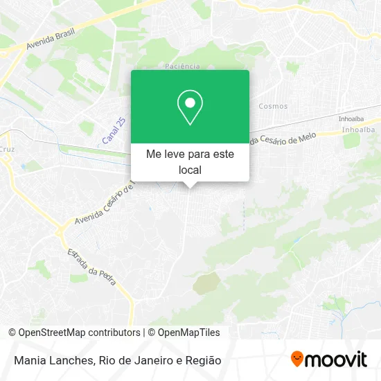 Mania Lanches mapa