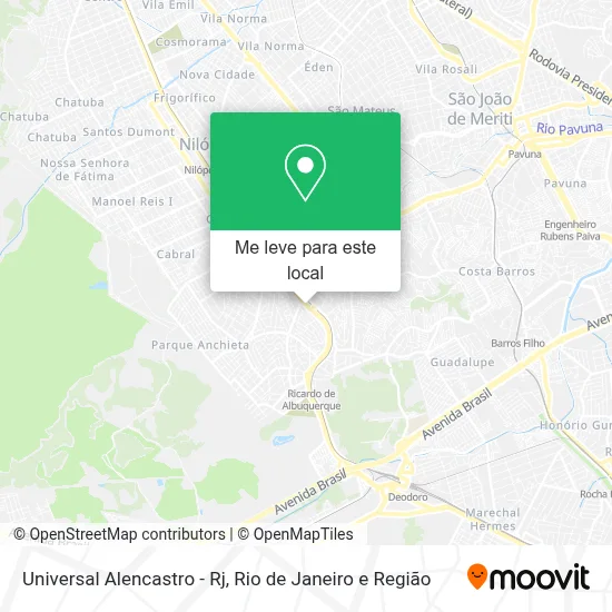 Universal Alencastro - Rj mapa
