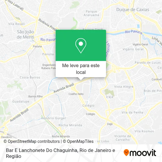 Bar E Lanchonete Do Chaguinha mapa