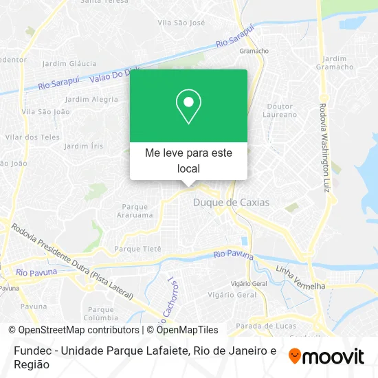 Fundec - Unidade Parque Lafaiete mapa