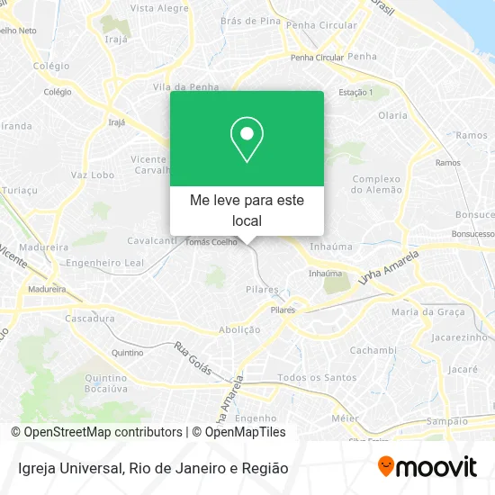 Igreja Universal mapa