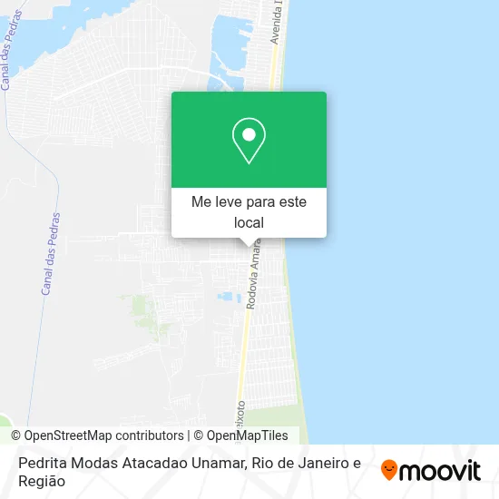 Pedrita Modas Atacadao Unamar mapa
