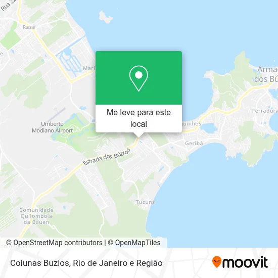 Colunas Buzios mapa