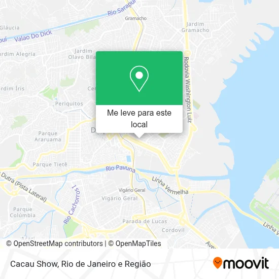 Cacau Show mapa