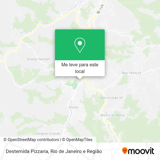 Destemida Pizzaria mapa