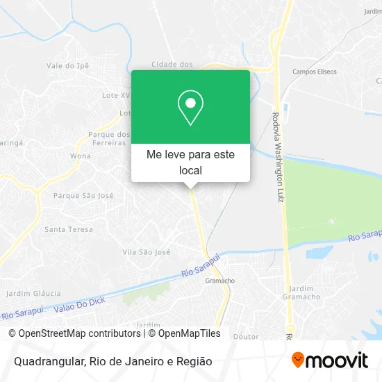 Quadrangular mapa