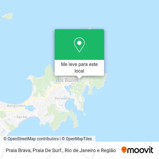 Praia Brava, Praia De Surf. mapa