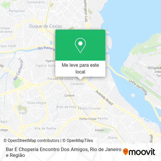 Bar E Choperia Encontro Dos Amigos mapa