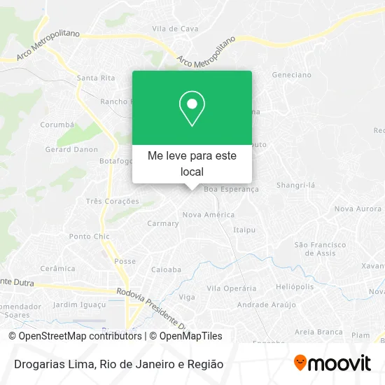 Drogarias Lima mapa