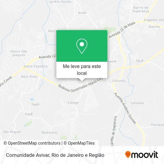 Comunidade Avivar mapa
