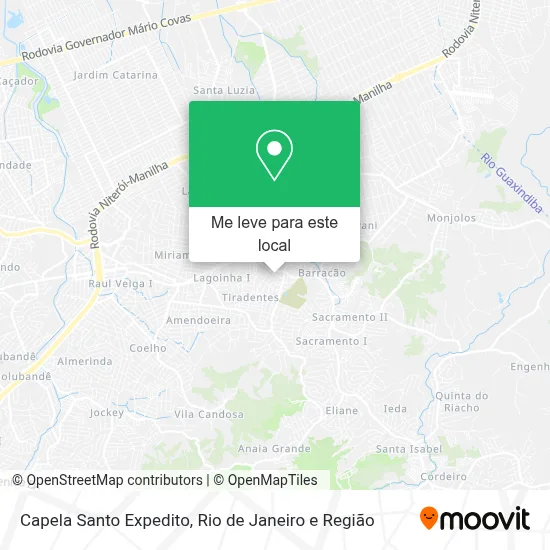 Capela Santo Expedito mapa