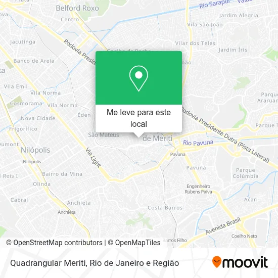 Quadrangular Meriti mapa