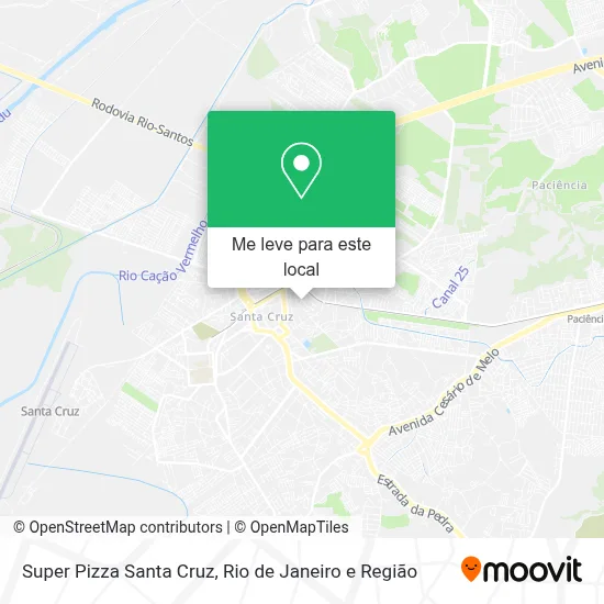Super Pizza Santa Cruz mapa