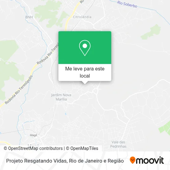 Projeto Resgatando Vidas mapa