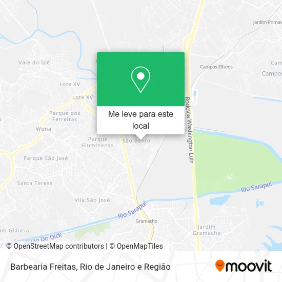 Barbearia Freitas mapa