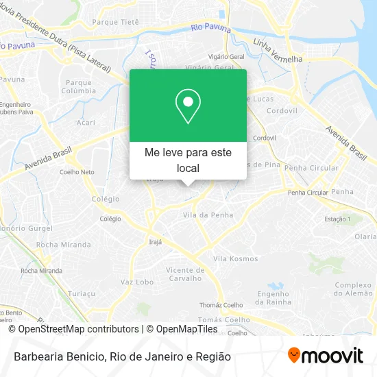 Barbearia Benicio mapa