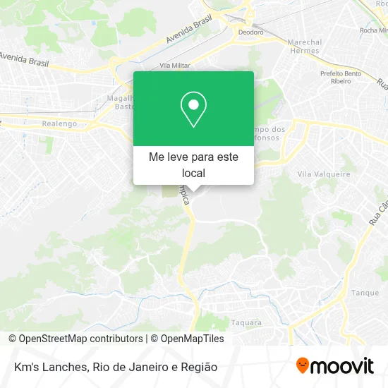 Km's Lanches mapa