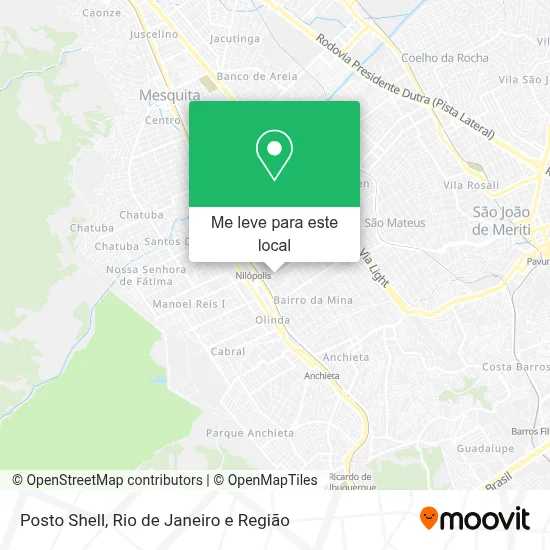 Posto Shell mapa