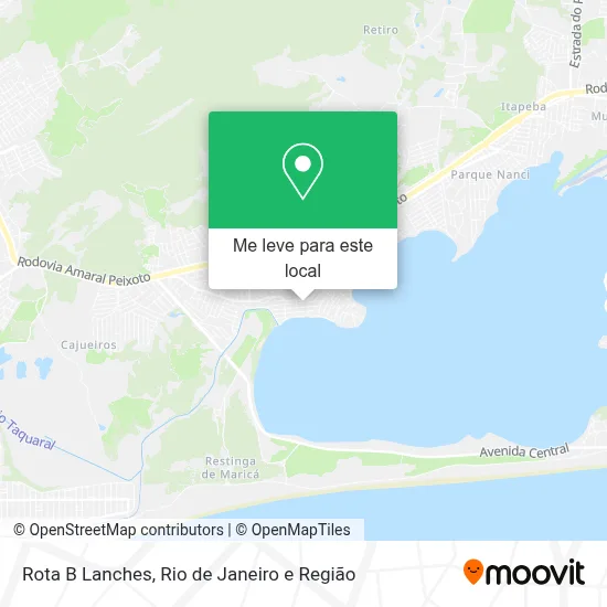 Rota B Lanches mapa