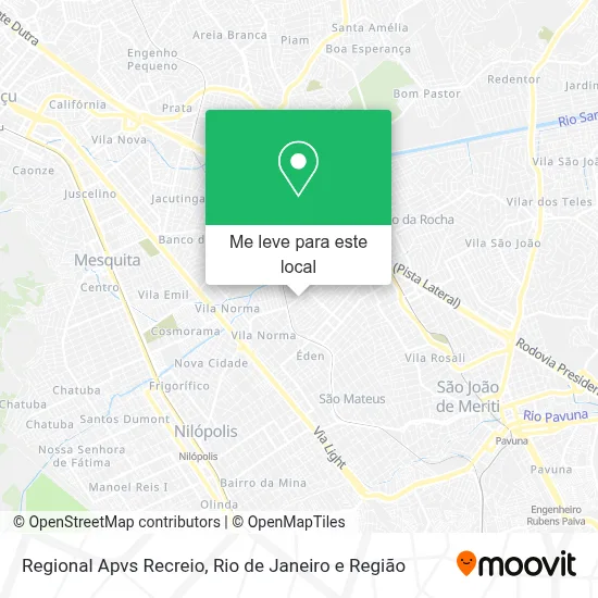 Regional Apvs Recreio mapa